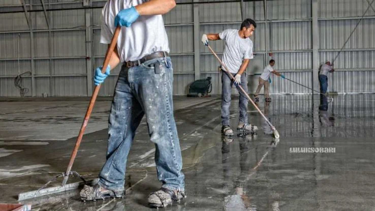 tampilan epoxy lantai batu